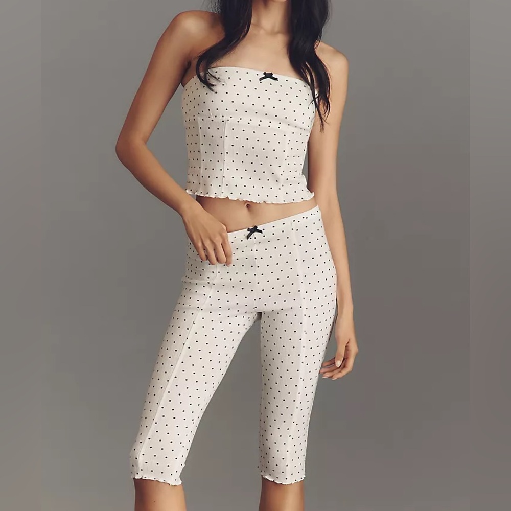 ANTHROPOLOGIE LyreBird Pointelle Pajama Set